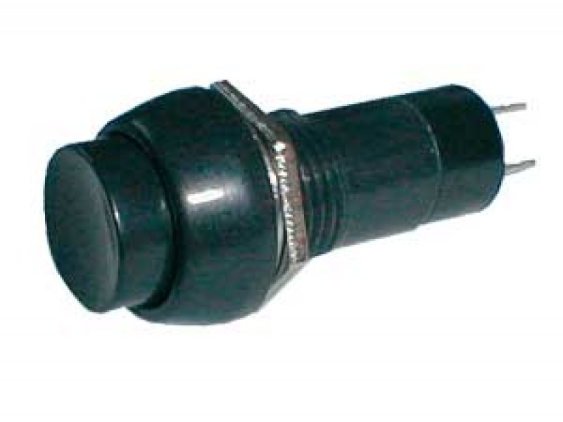 Prepínač tlačidlo okrúhle ON-OFF 250V/1A čierne