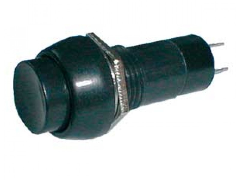 Prepínač tlačidlo okrúhle OFF-(ON) 250V/1A čierne
