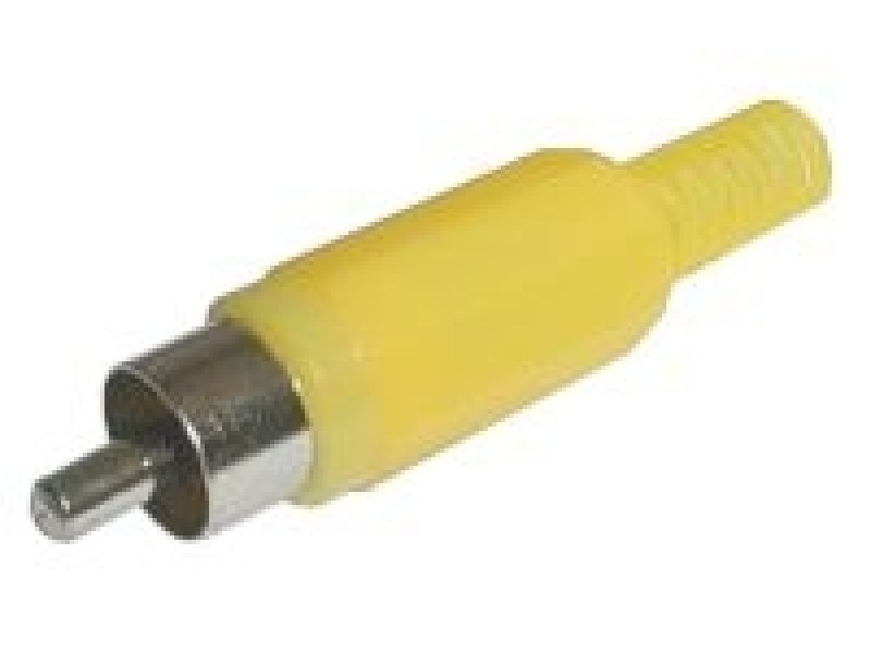 Konektor CINCH kábel plast žltý
