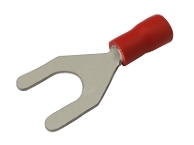 Vidlička 6.5mm, vodič 0.5-1.5mm červená