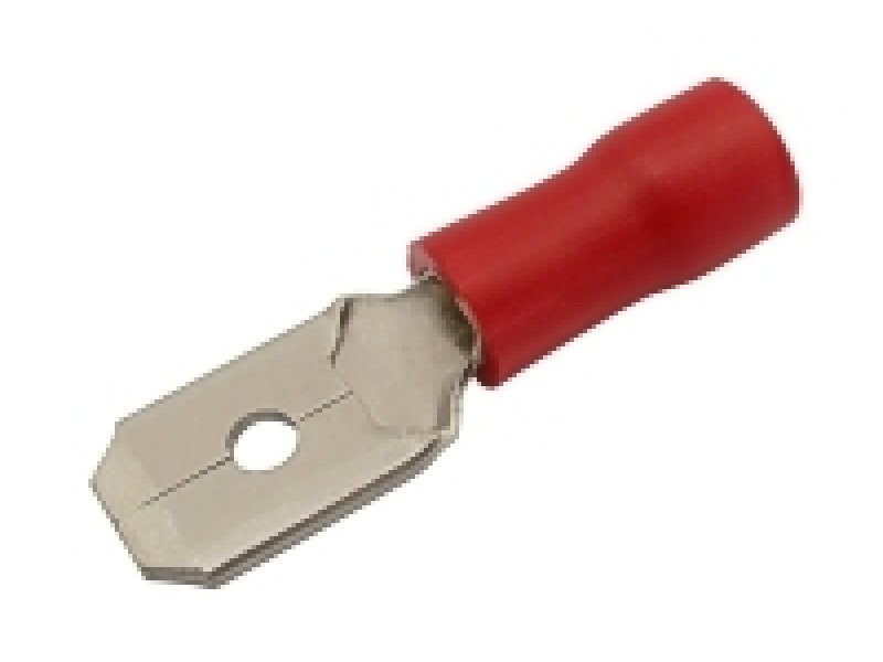 Konektor faston 6.3mm, vodič 0.5-1.5mm červený