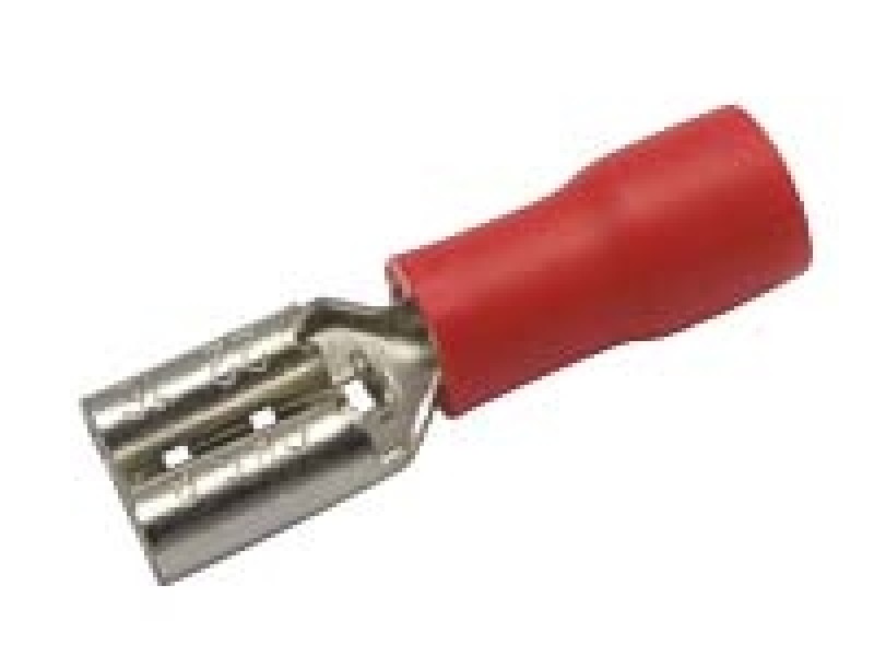 Zdierka faston 4.8mm, vodič 0.5-1.5mm červená