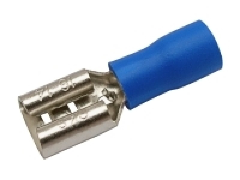 Zdierka faston 6.3mm ,vodič 1.5-2.5mm modrá