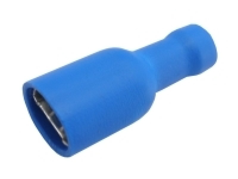 Zdierka faston 6.3mm izol., vodič 1.5-2.5mm modrá