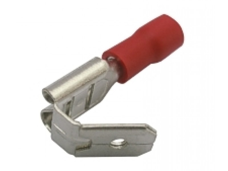 Zdierka faston rozvaděč 6.3mm, vodič 0.5-1.5mm červený