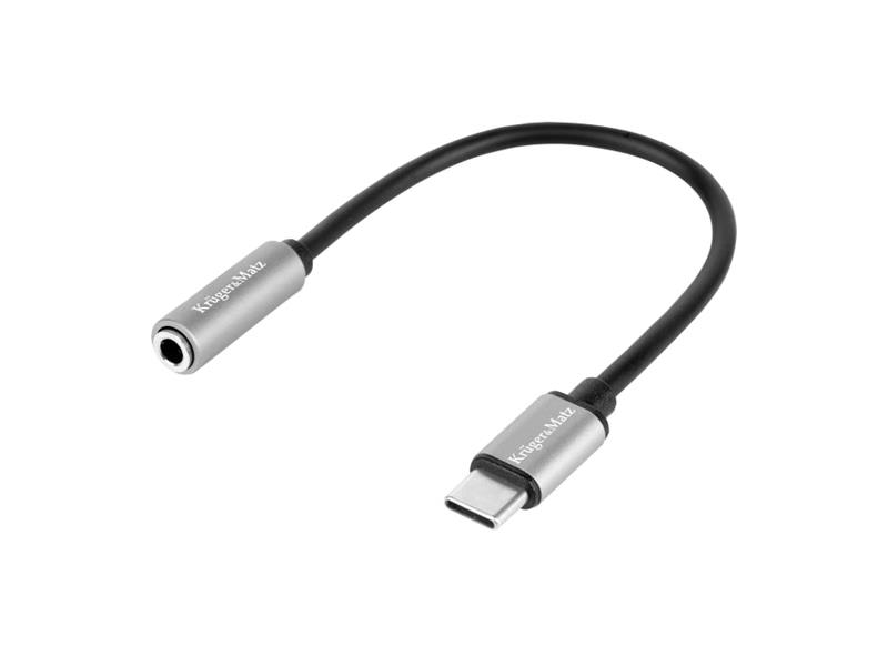 Adaptér USB-C na JACK 3,5mm (pre počúvanie hudby) KRUGER and MATZ Basic