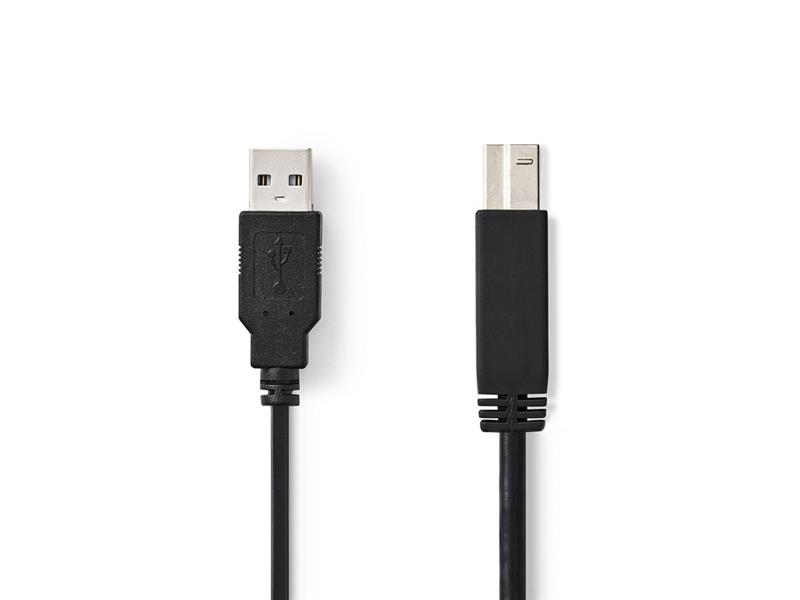 Kábel NEDIS 1x USB 2.0 A konektor - 1x USB 2.0 B zdierka 1m