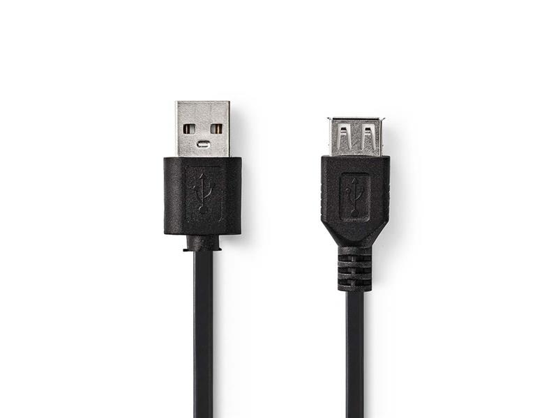 Kábel NEDIS 1x USB 2.0 A konektor - 1x USB 2.0 A zdierka 1m