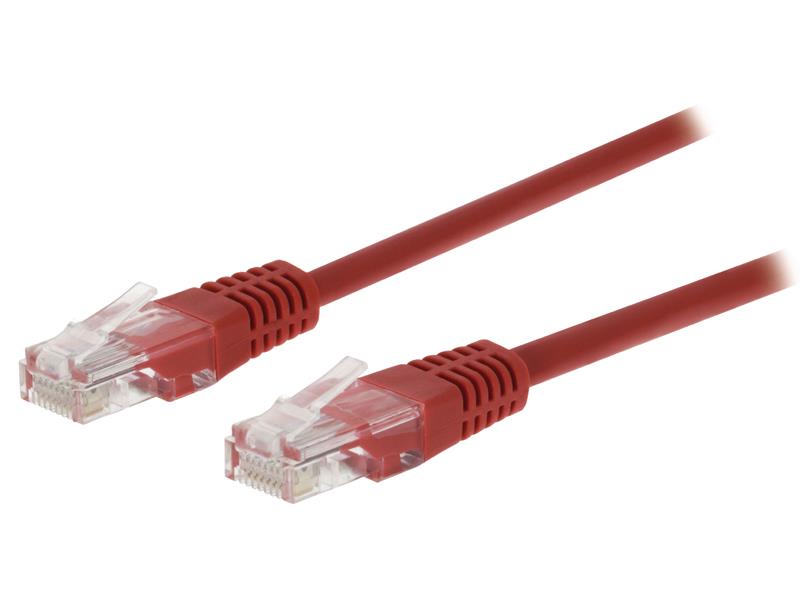 Kábel UTP 1x RJ45 - 1x RJ45 Cat5e 10m RED VALUELINE VLCT85000R100