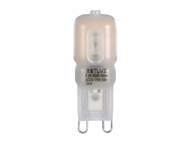 Žiarovka LED G9 2,5W biela teplá RETLUX RLL 293