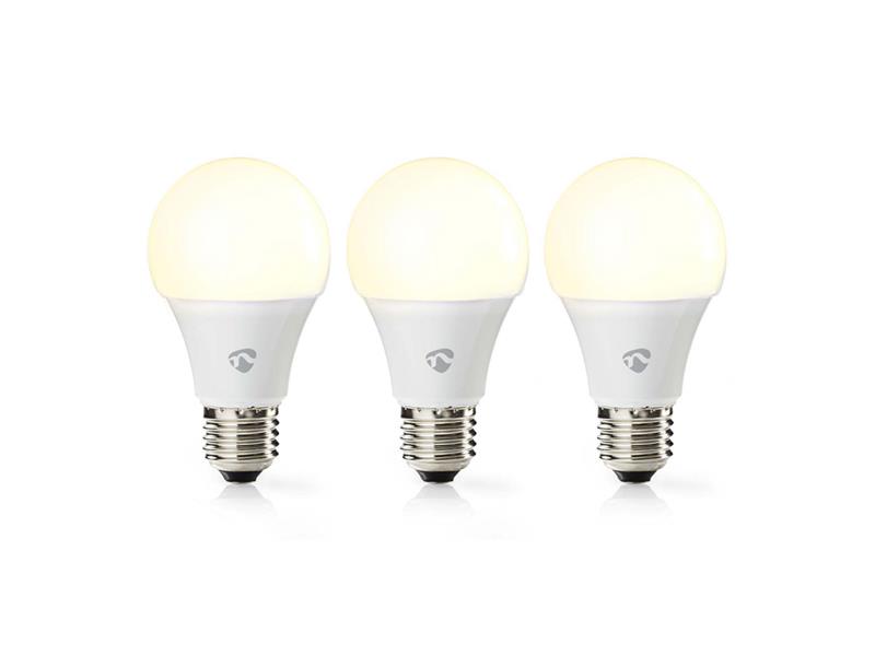 Smart žiarovka LED E27 9W teplá biela NEDIS WIFILW32WTE27 WiFi 3ks