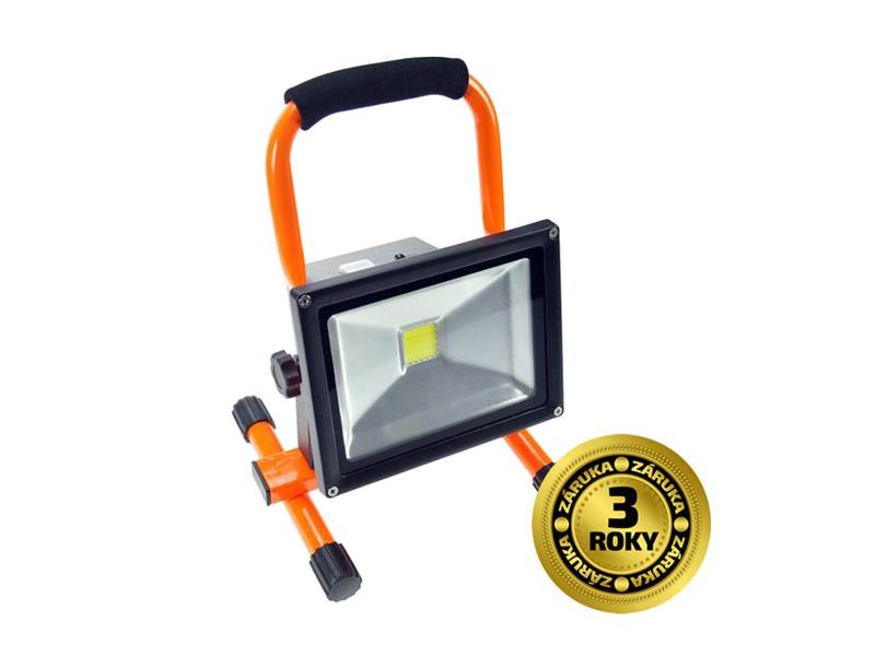 LED reflektor 20W, prenosný, nabíjací, 1600L, oranžovo-čierny WM-20W-D Solight