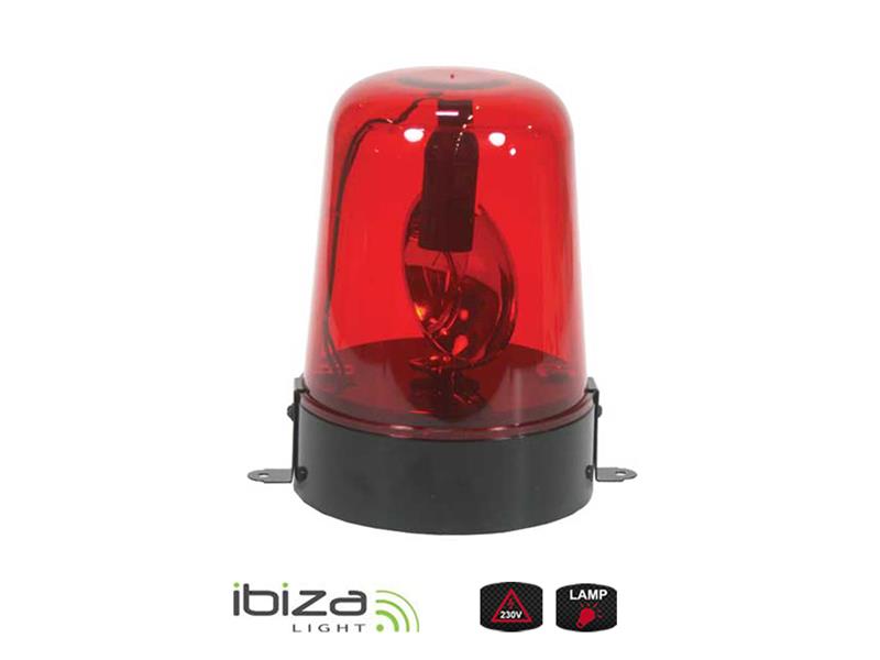 Majáček IBIZA JDL009R-LED červený 12/220V