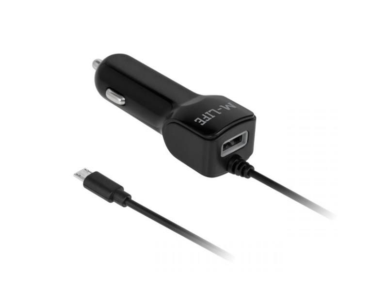 Nabíjačka do auta M-Life micro USB + USB 2100 mA