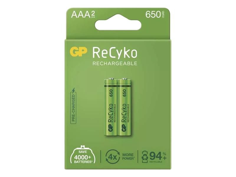 Batéria AAA (R03) nabíjacie 1,2V/650mAh GP Recyko 2ks