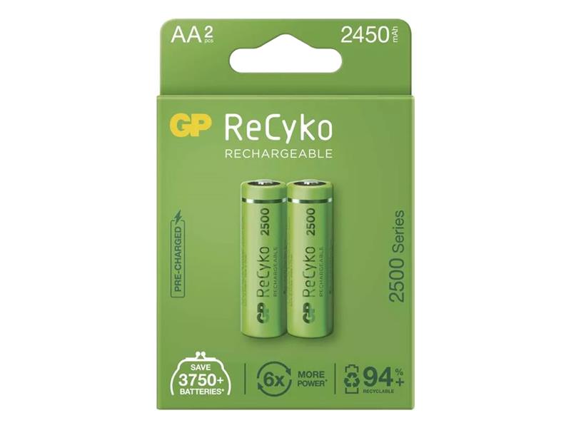 Batéria AA (R6) nabíjacie 1,2V/2450mAh GP Recyko 2ks