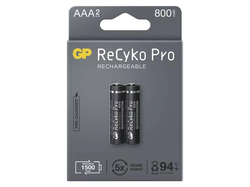 Batéria AAA (R03) nabíjacie 1,2V/800mAh GP Recyko Pro 2ks