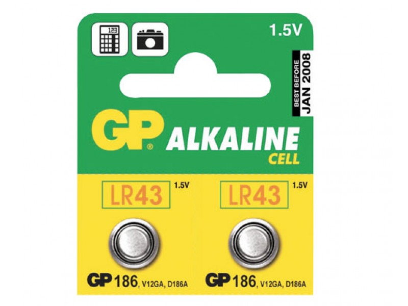 Batéria LR43 (186) GP alkalická
