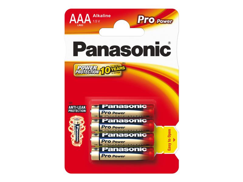 Batéria AAA (R03) alkalická PANASONIC Pro Power 4BP