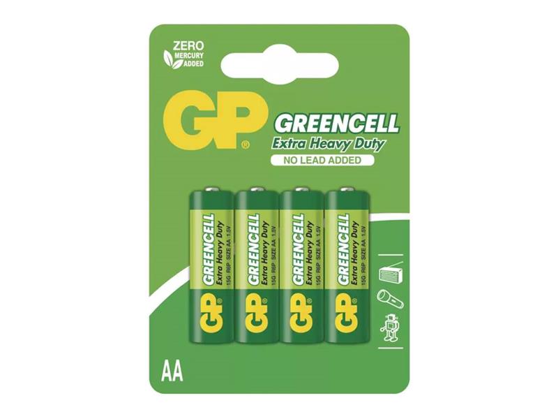 Batéria AA (R6) Zn-Cl GP Greencell 4ks