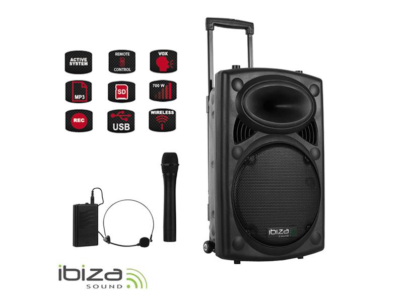 Ozvučovací systém IBIZA PORT12VHF-BT