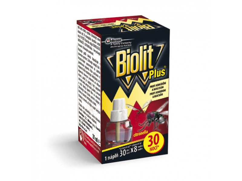 BIOLIT Plus tekutá náplň 30 nocí - proti muchám a komárom 31ml