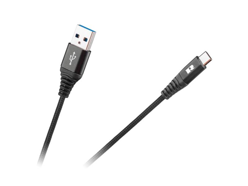 Kábel REBEL USB/USB-C čierny 0,5m