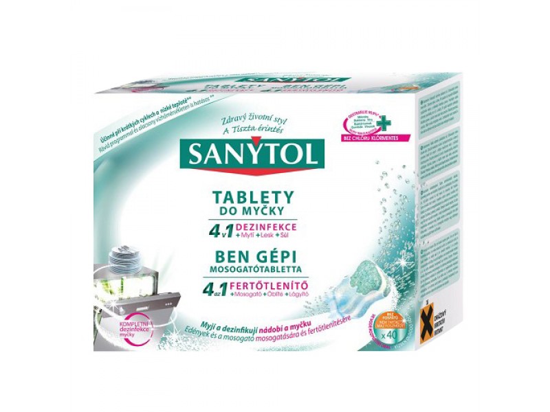 Tablety do umývačky SANYTOL 4v1 40ks