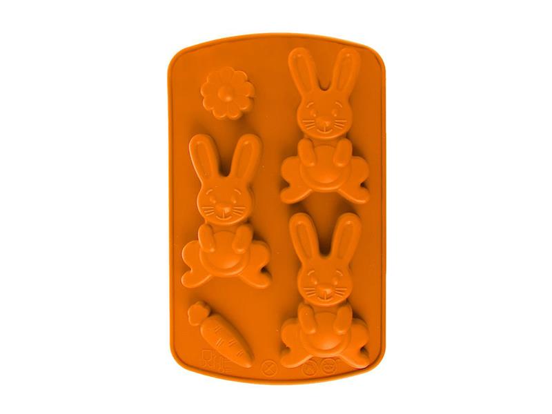 Forma na pečenie ORION Zajac silikón oranžová