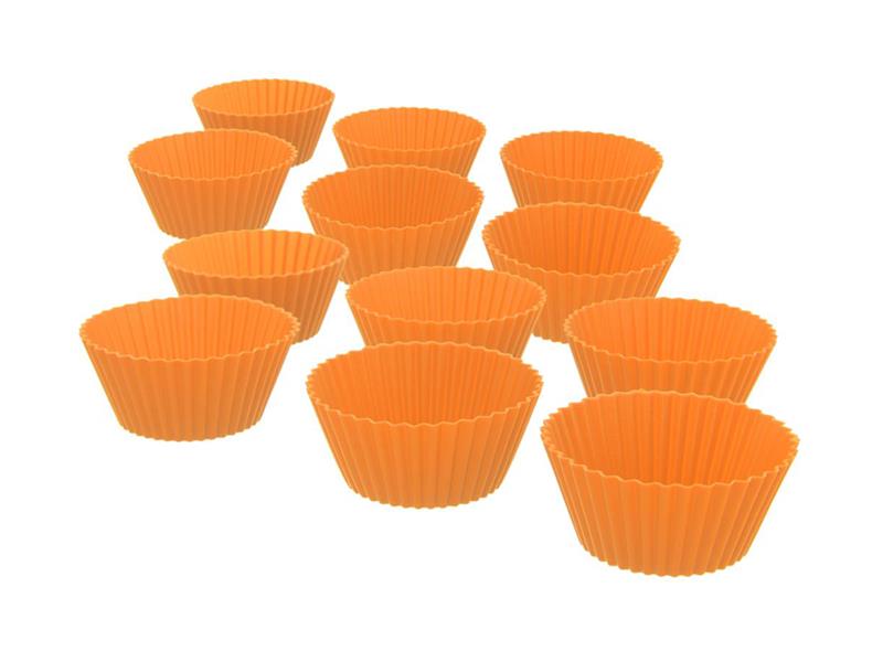 Forma na pečenie ORION Muffiny silikón oranžová 12ks