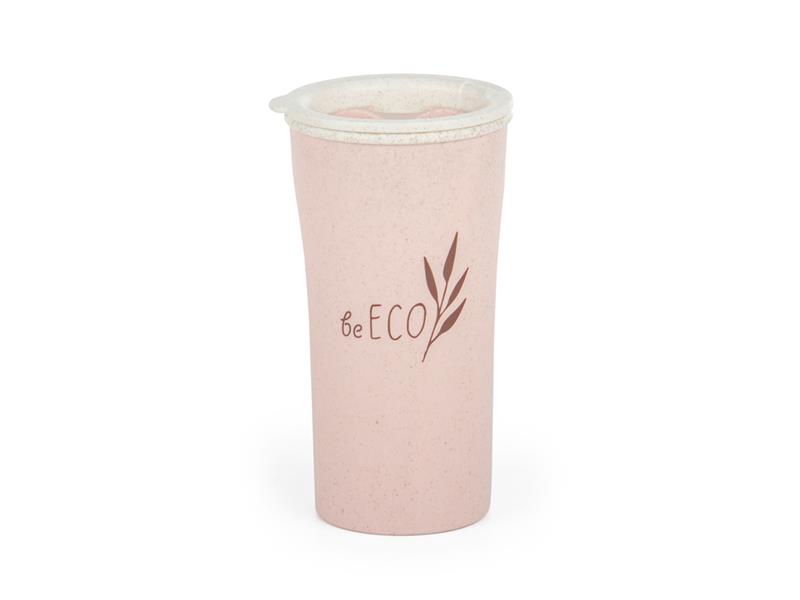 Kelímok s viečkom G21 beECO Latte 450ml ružový