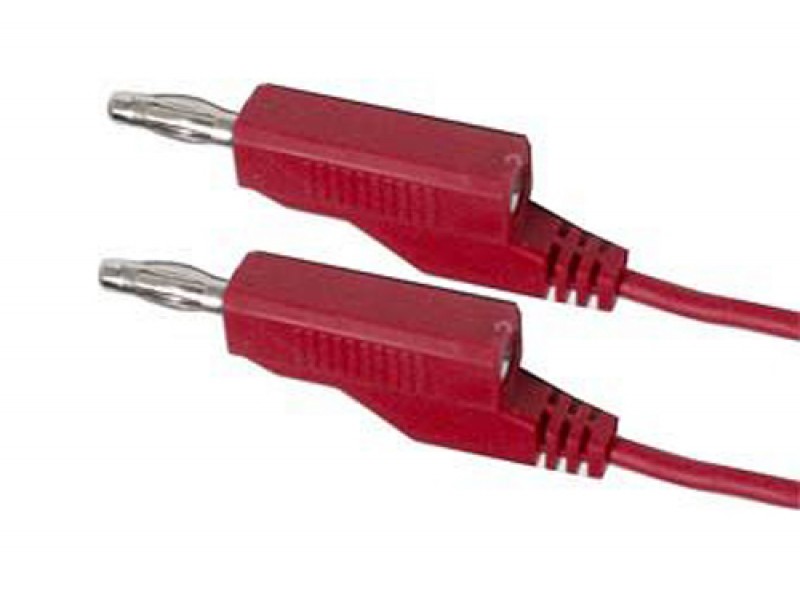 Kábel prepojovací 0,35mm2 / 2m s banánikmi červený HADEX N535
