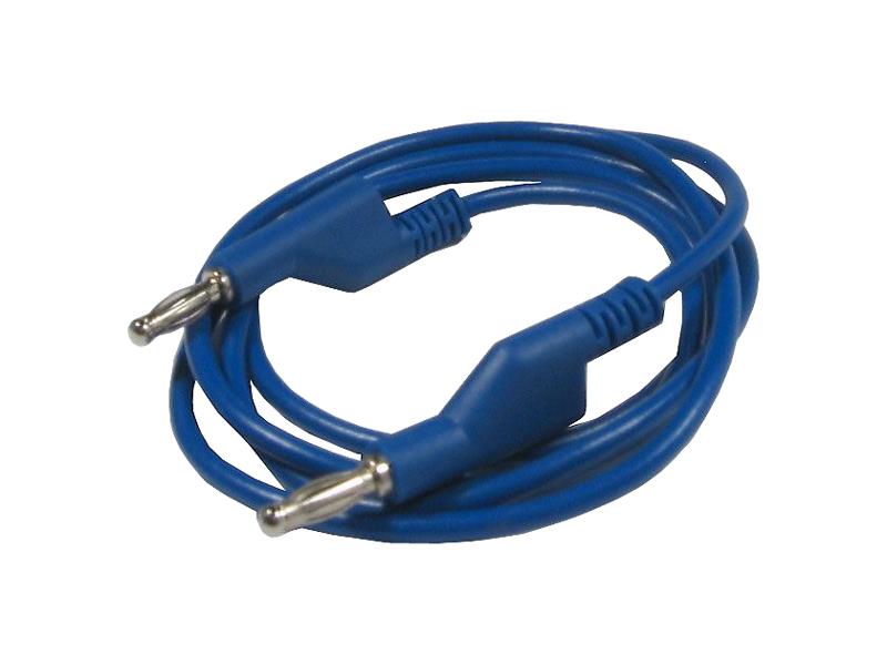 Kábel prepojovací 1mm2 / 2m s banánikmi modrý HADEX N536A