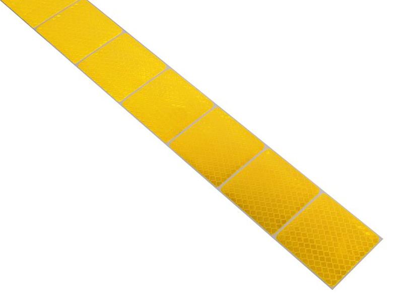 Reflexná páska samolepiaca delená 1m x 5cm žltá COMPASS 01544
