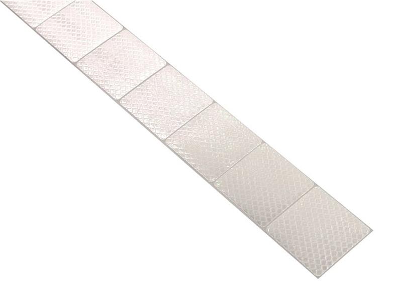 Reflexná páska samolepiaca delená 1m x 5cm biela COMPASS 01545