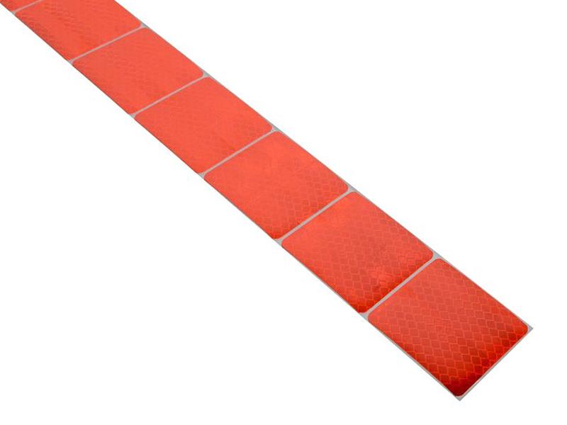 Reflexná páska samolepiaca delená 1m x 5cm červená COMPASS 01546