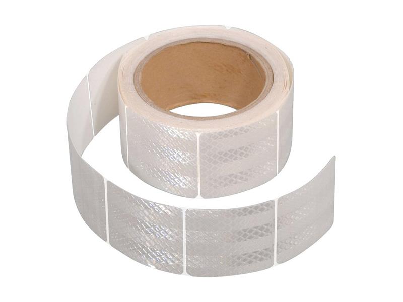 Reflexná páska samolepiaca delená 5m x 5cm biela COMPASS 01548