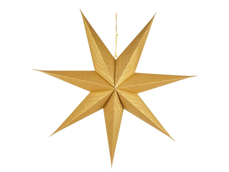 Dekorácia vianočná RETLUX RXL 339 WW hviezda zlatá