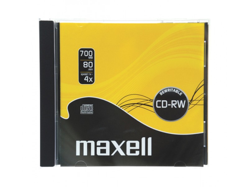 CD-RW 700MB MAXELL 4x 1PK JC Přepisovatelný