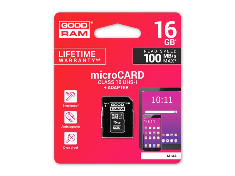 Karta pamäťová GOODRAM micro SD 16 GB s adaptérom