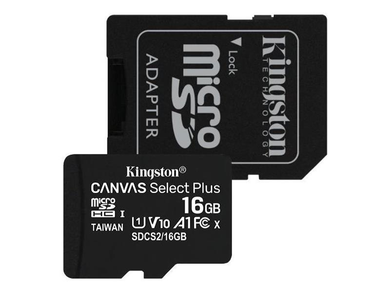 Pamäťová karta KINGSTON SDCS2/16GB micro SDHC 16GB CL10 s adaptérom