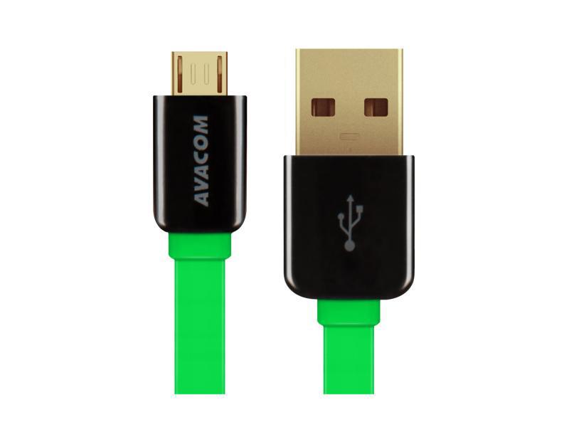 AVACOM MIC-120G kábel USB - Micro USB, 120cm, zelená