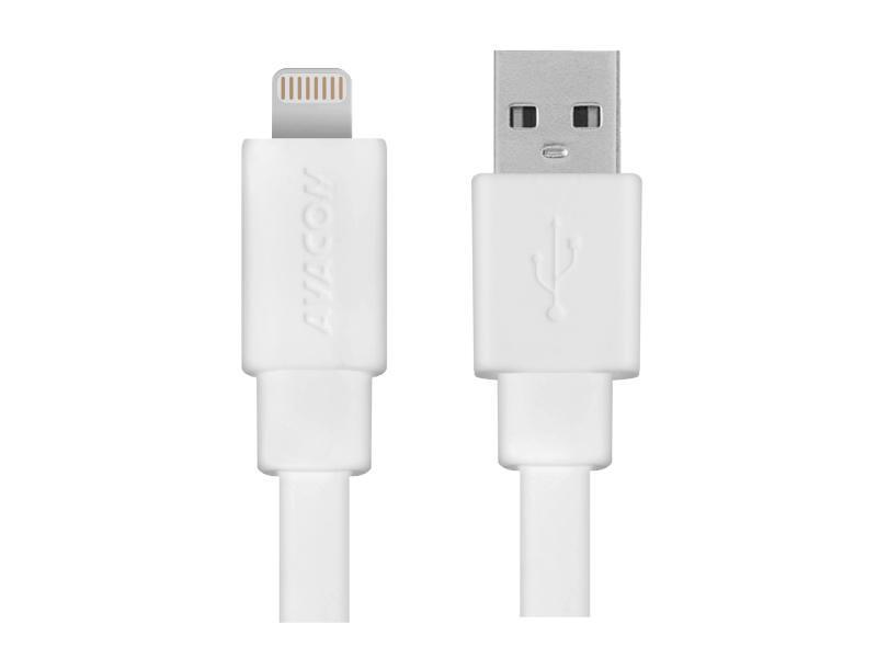 AVACOM MFI-120W kábel USB - Lightning, PFI certifikácia, 120cm, biela