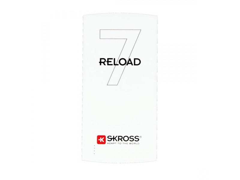 Powerbank SKROSS Reload 7, 7000mAh, 2x 2.4A výstup, microUSB kábel, biely