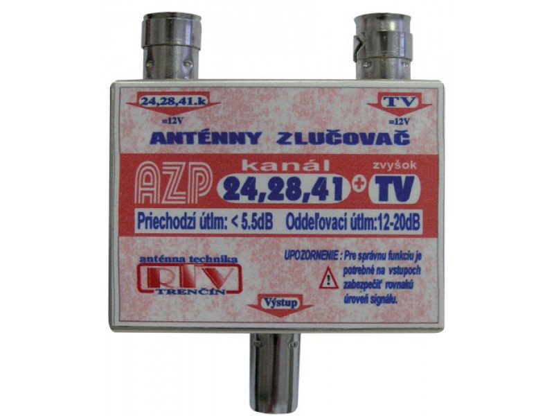 Anténny zlučovač AZP24,28,41+TV IEC