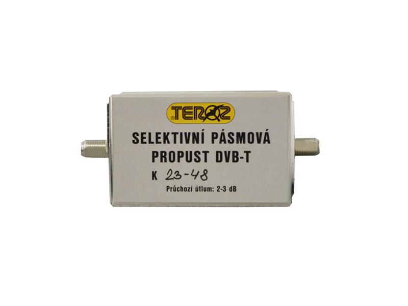 Anténny priepusť pásmová Teroz 561X, pre kanály k.23 až k.48, filter 5G, LTE, F-F